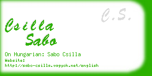 csilla sabo business card